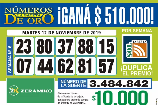 Los Números de Oro de LA GACETA