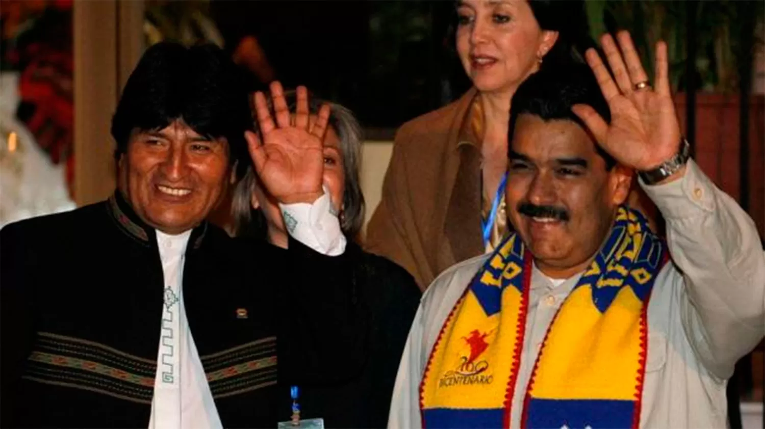 MANDATARIOS UNIDOS. Nicolás Maduro volvió a exigir la restitución de Morales.