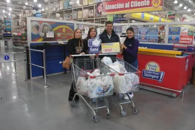 Compró mercadería y llenó las alacenas en Gómez Pardo