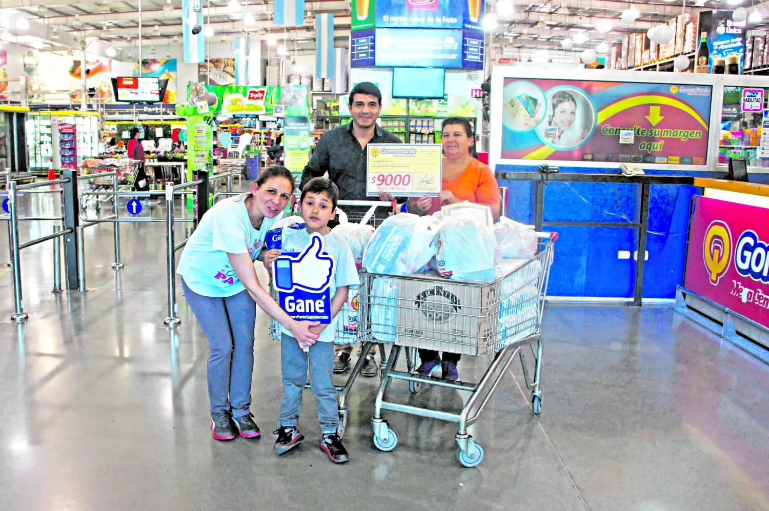 Números de oro: compró mercadería en Gómez Pardo y llenó la heladera
