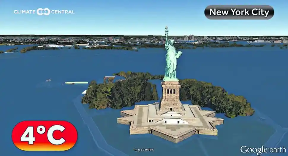 NUEVA YORK. Esta ciudad de los EEUU también se vería afectada. 