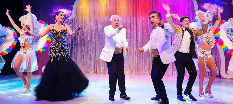 EN ESCENA. Milone, Lavié y Artaza actúan y cantan en el espectáculo, con música de Jerry Herman.  