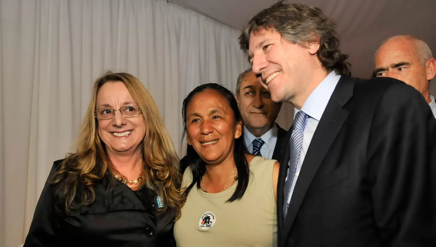 Boudou y Milagro Sala junto a Alicia Kirchner. ARCHIVO 