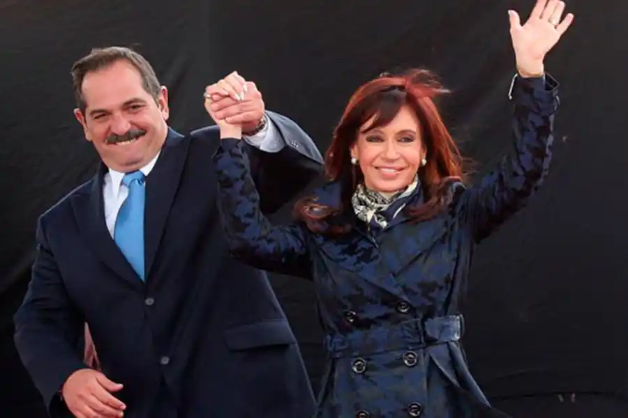 José Alperovich con Cristina Fernández, en una visita de la entonces presidenta a Tucumán.