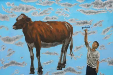 Con sus pinturas, “Tito” Quiroga propone ver otra realidad