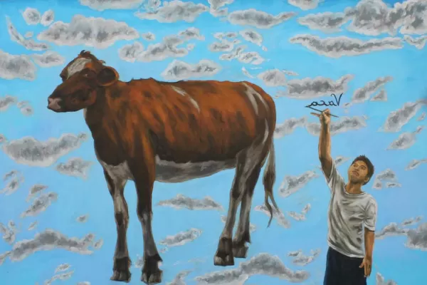 Con sus pinturas, “Tito” Quiroga propone ver otra realidad