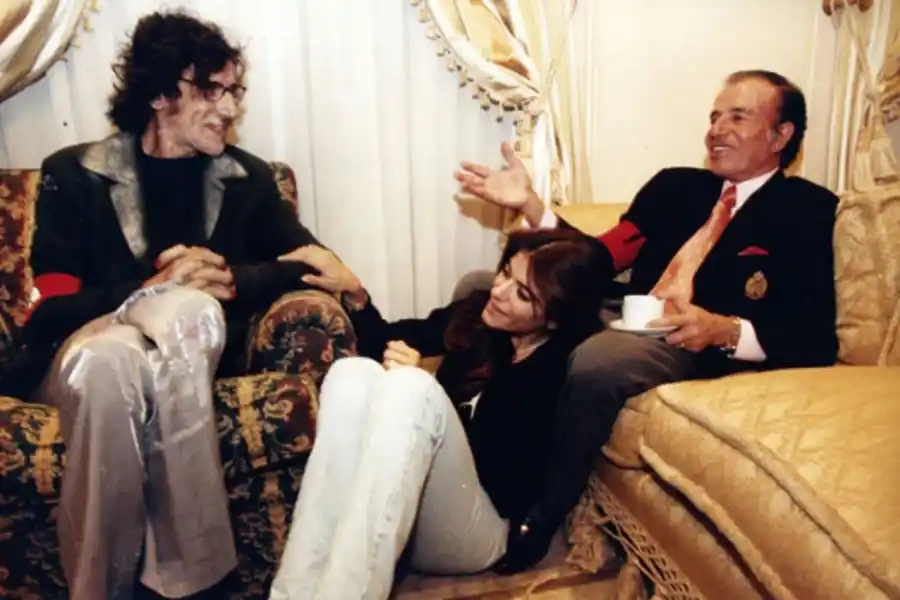 El famoso encuentro entre Charly García y Carlos Menem, en la Quinta de Olivos.