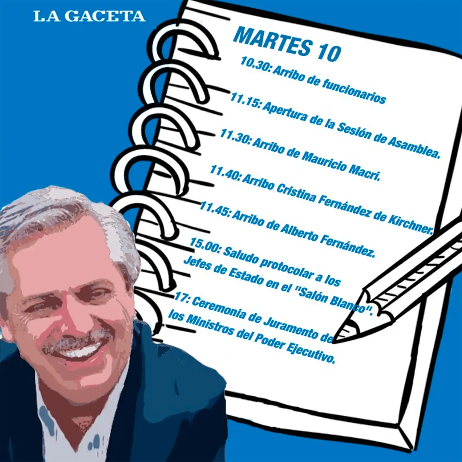 Así será la agenda de Alberto Fernández el día de su asunción