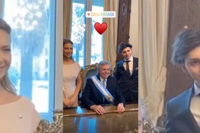 Las primeras imágenes de Alberto Fernández en el sillón de Rivadavia