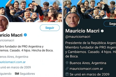 Macri actualizó su bio de Twitter y omitió todos sus cargos públicos