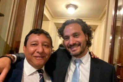 La selfie del intendente bandeño en la previa de la jura