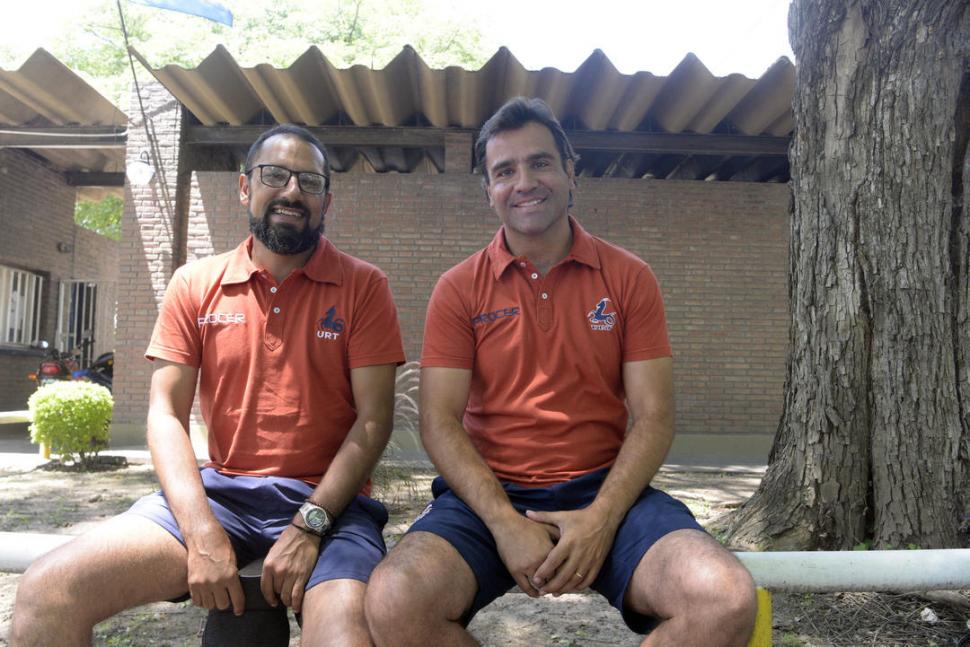LLEGADA. Gravano y Aráoz en el Lawn Tennis tras el largo viaje desde Paraná. 