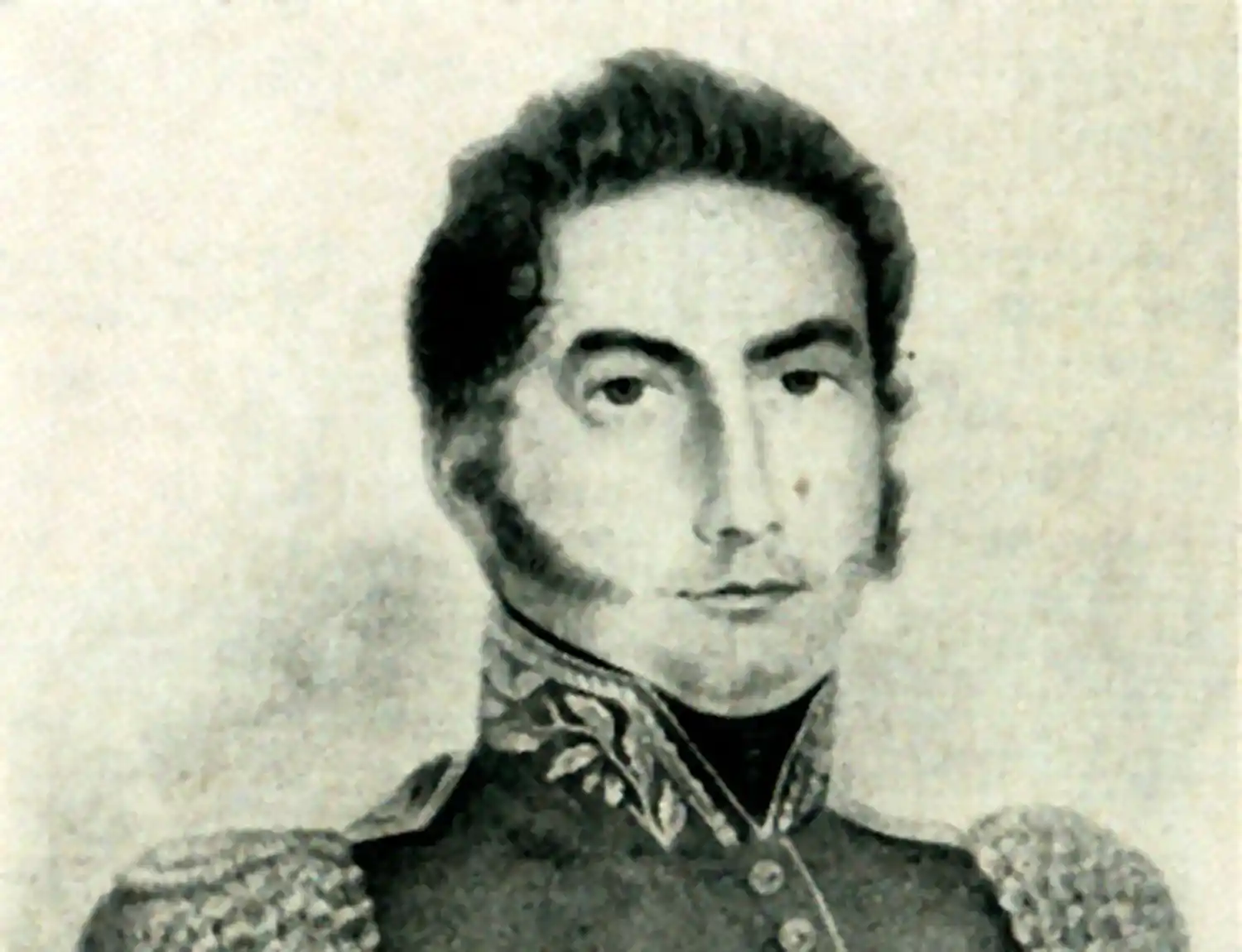 EL JOVEN OFICIAL. Paz tenía este aspecto cuando fue herido en Venta y Media.