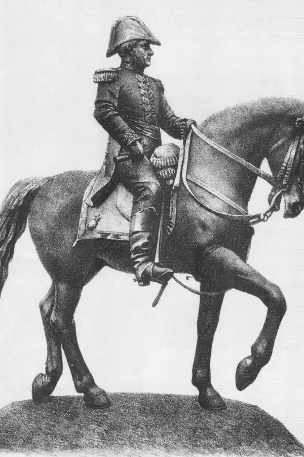 LA ESTATUA. Figura ecuestre del célebre general, en su provincia natal de Córdoba.