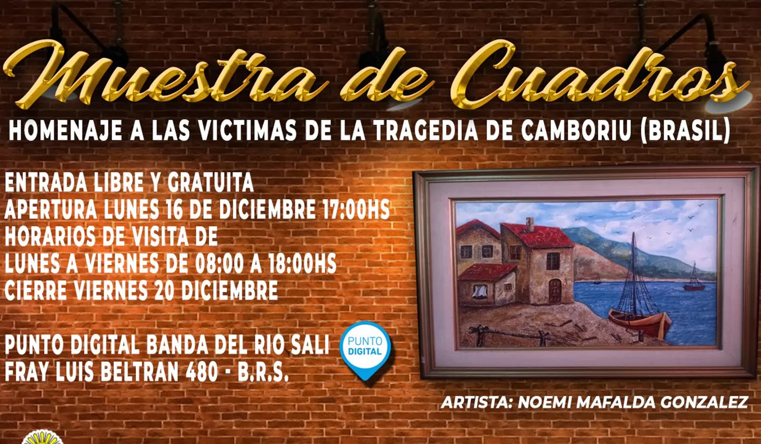 Exposición de cuadros: obras de Noemí Mafalda González