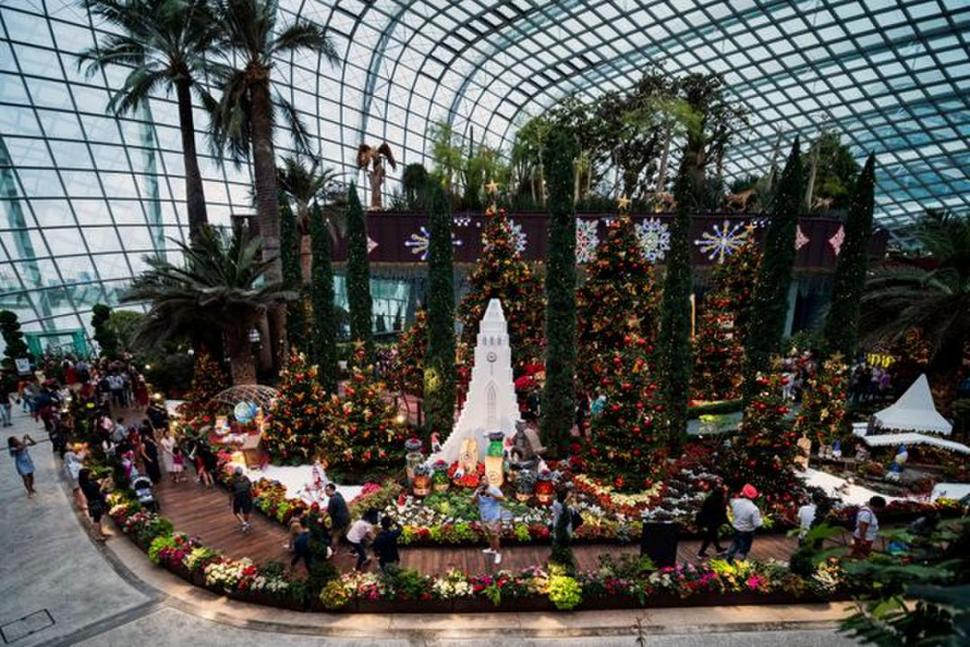 SINGAPUR 2. Flores protagonistas. Inauguraron una exhibición floral con temática nórdica.