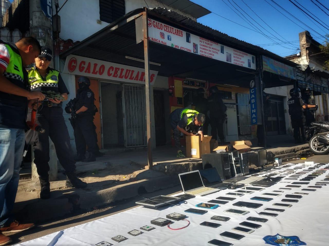 Megaoperativo en Barrio Sur por el robo de celulares