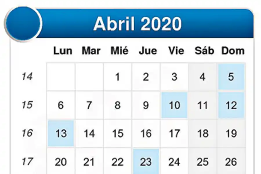 ABRIL. El calendario de Melina.