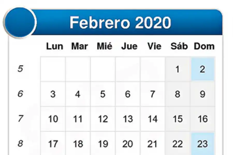 FEBRERO. El calendario de Cynthia.