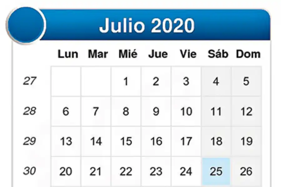 JULIO. El calendario de Nancy.