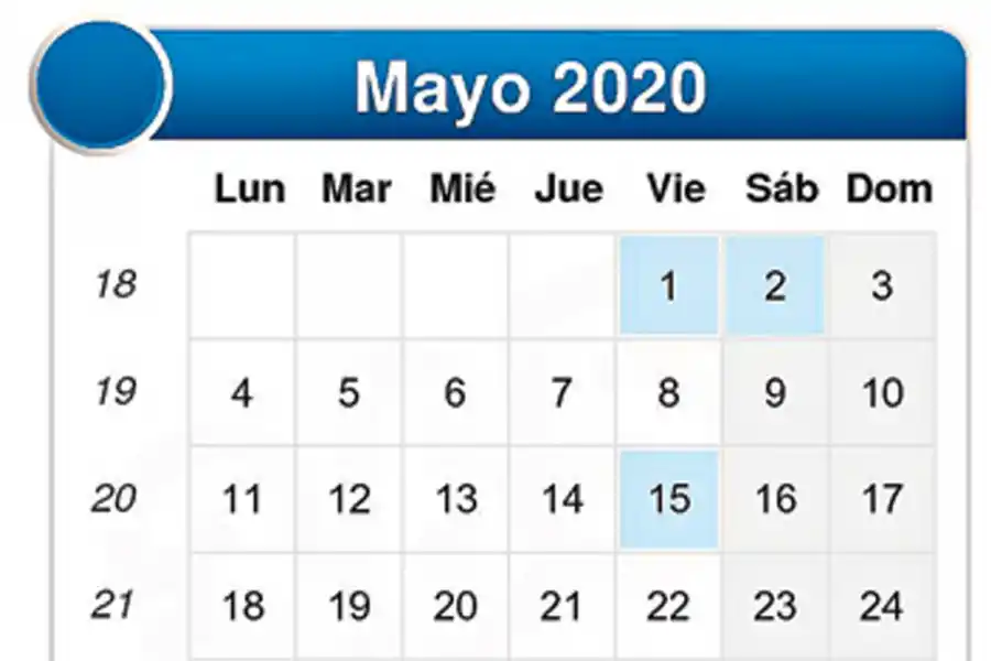 MAYO. El calendario de Gisela.