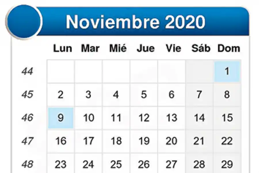 NOVIEMBRE. El calendario de Natalia.