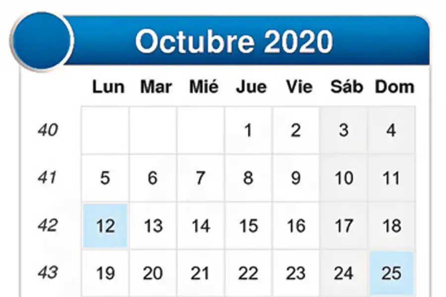 OCTUBRE. El calendario de Marcela.