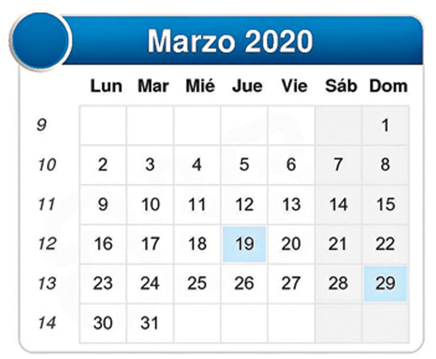 MARZO. El calendario de Carolina.