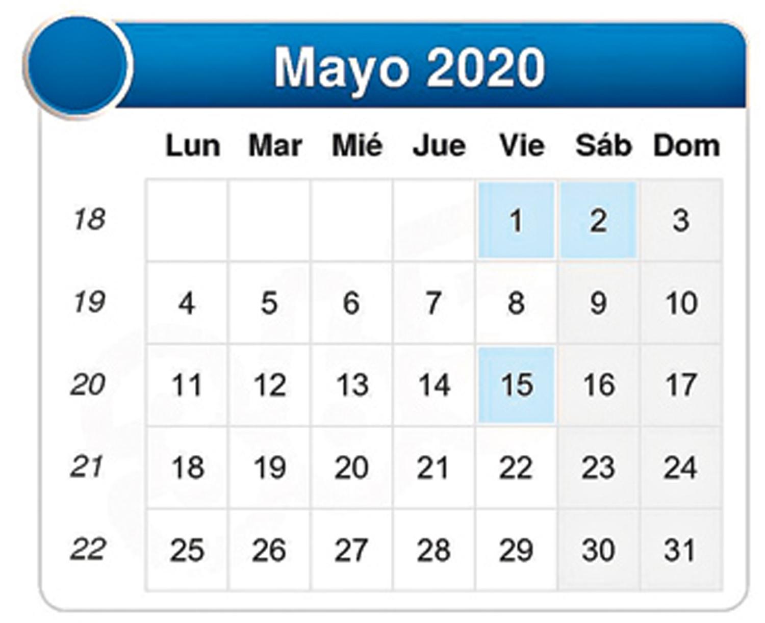 MAYO. El calendario de Gisela.