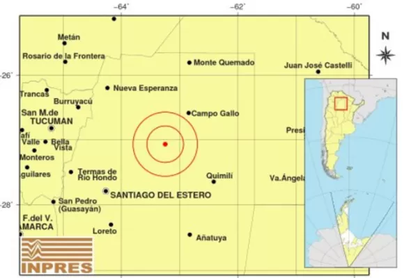 Un sismo de 6,1 grados sacudió Santiago del Estero