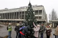 La Navidad volvió a Chernóbil: por primera vez luego de tragedia, armaron un arbolito