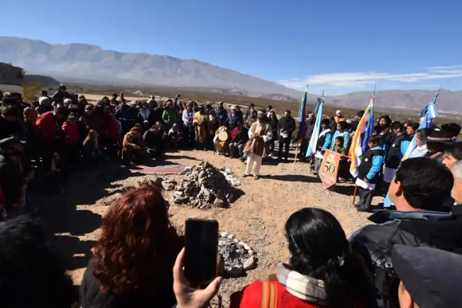 Una celebración del 1° de Agosto, Día de la Pachamama.