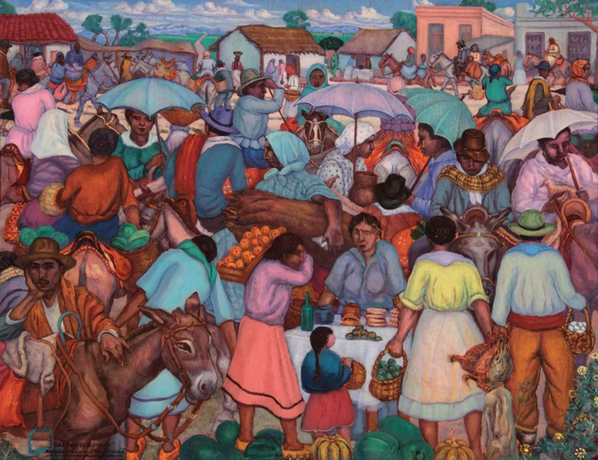 POTENCIA DEL COLOR. La Feria de Simoca, según la mirada del artista de Monteagudo. 