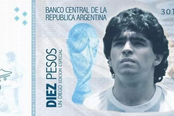Proponen billetes de Maradona para cambiarlos por dólares