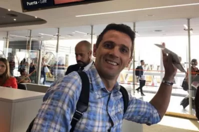 Montillo fue recibido como un ídolo en Chile