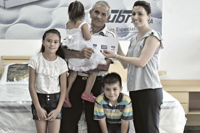 Con la orden de compra, adquirió un colchón en Yubrín