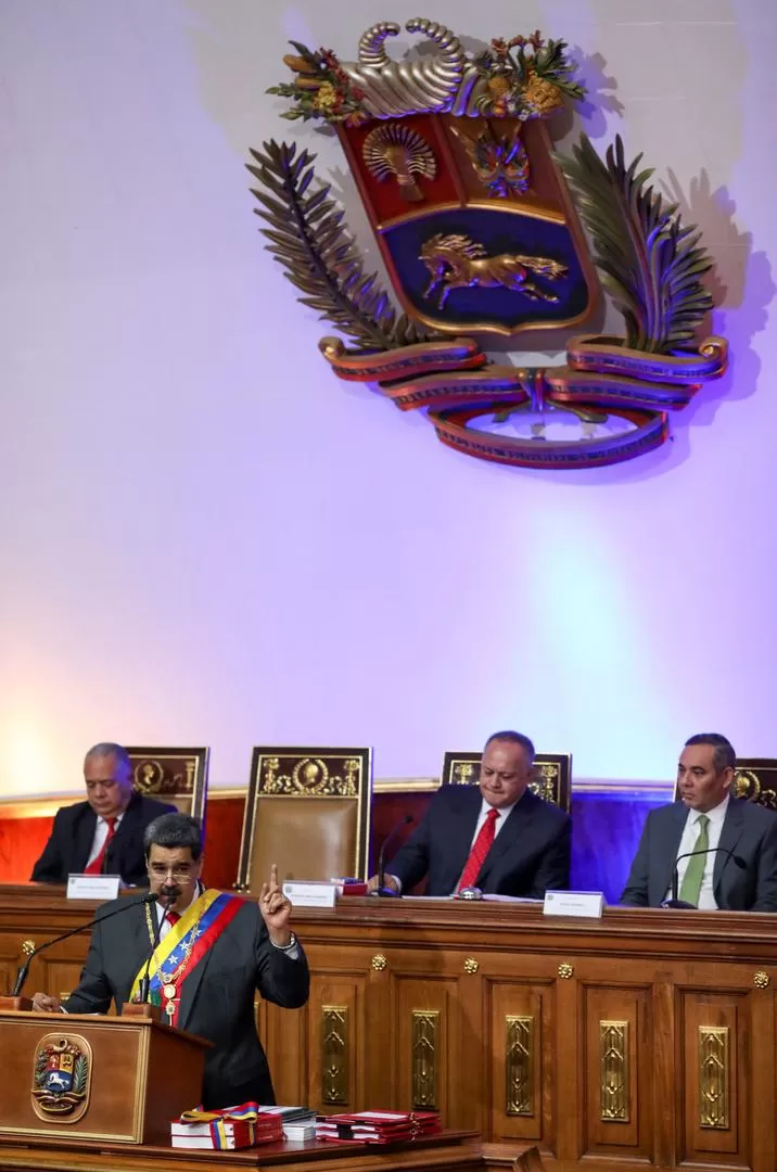 EN LA ASAMBLEA CONSTITUYENTE. Nicolás Maduro presenta su balance de 2019. reuters
