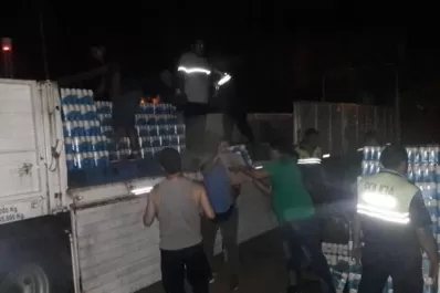 Vendían la cerveza que habían robado en la ruta