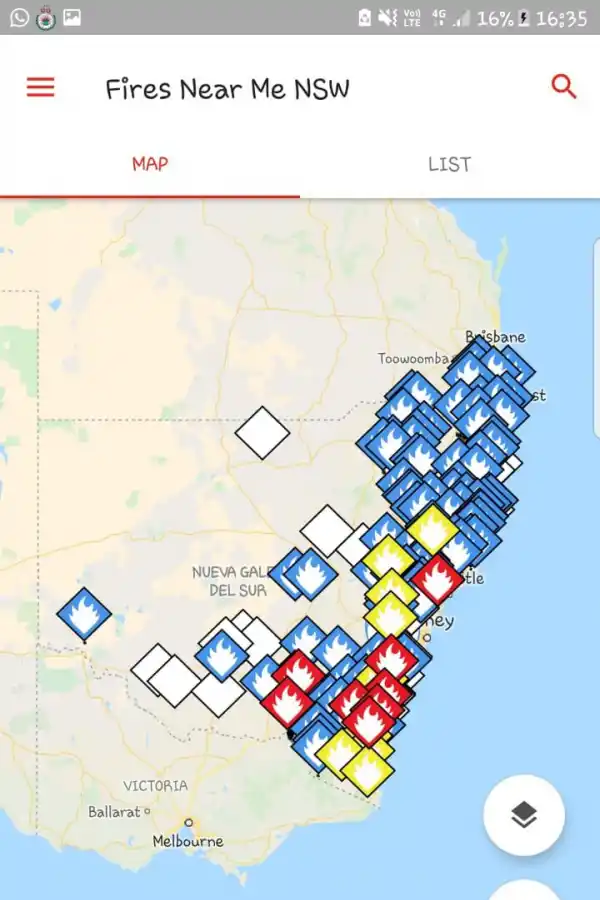 La app que usan en Australia para saber dónde está el fuego.