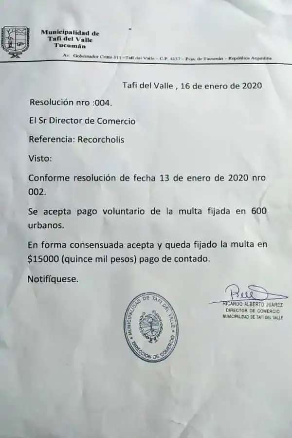 EL RECIBO. La constancia del pago voluntario de la multa.