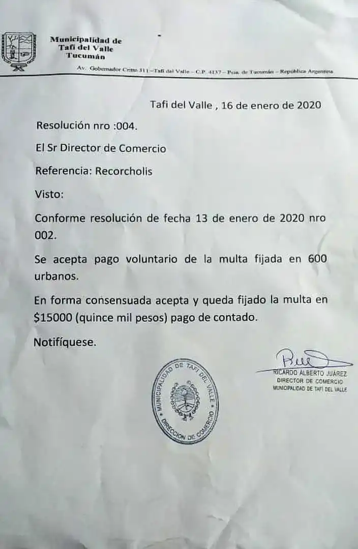 EL RECIBO. La constancia del pago voluntario de la multa.