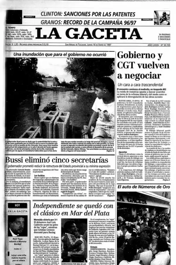 1997. Otra inundación en el sur.