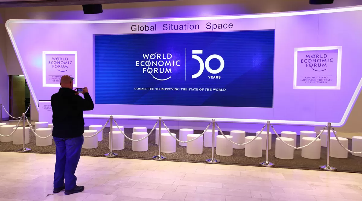 EN DAVOS. El Foro Económico Mundial celebra su 50 aniversario. REUTERS