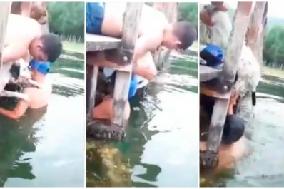 Video: tres amigos rescataron a un perro atrapado en La Angostura