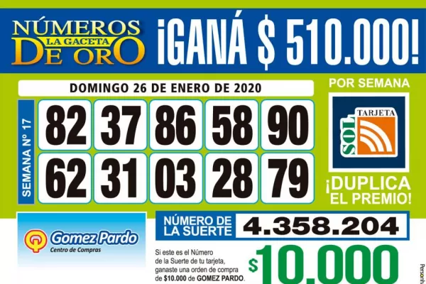 Los Números de Oro de LA GACETA