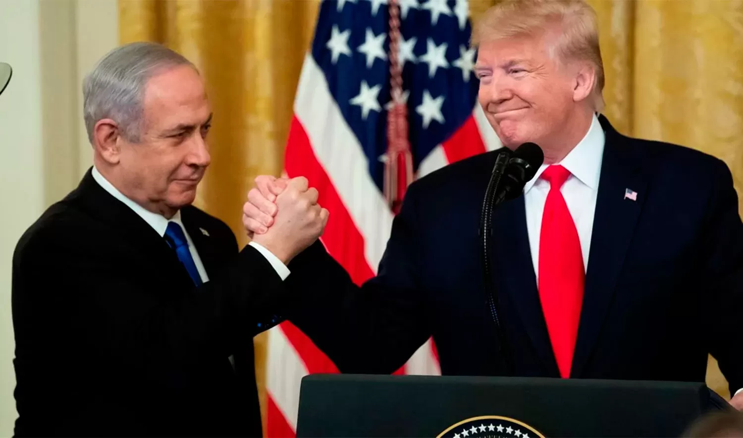 Trump, presentó el plan junto al premier israelí, Benjamin Netanyahu. 