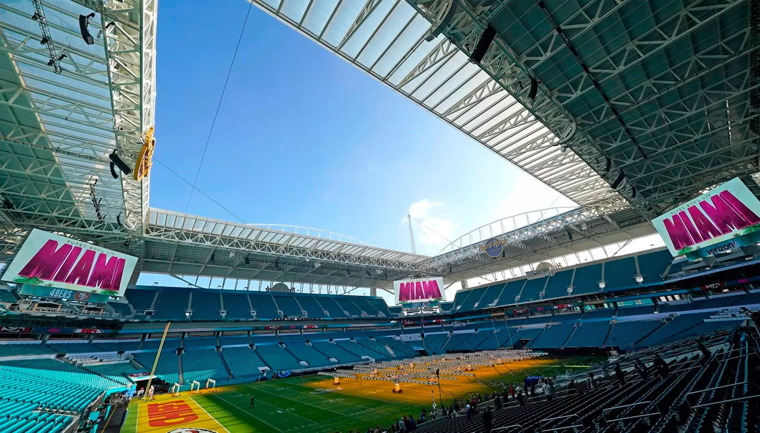 EL ESTADIO. En Miami se disputará el Súper Bowl.