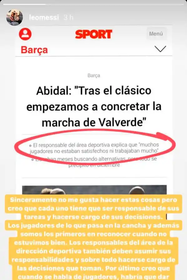 La bronca de Messi contra un directivo de Barcelona