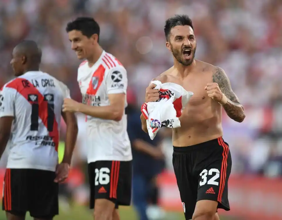 LO NECESITA. Scocco hizo un golazo ayer y será clave para River.  