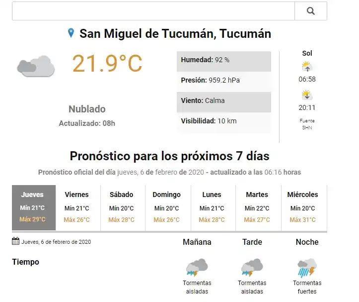 La lluvia llegó para quedarse y rige un alerta por tormentas fuertes para Tucumán